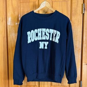 Rochester NY Navy Blue Men's Crew Sweatshirt